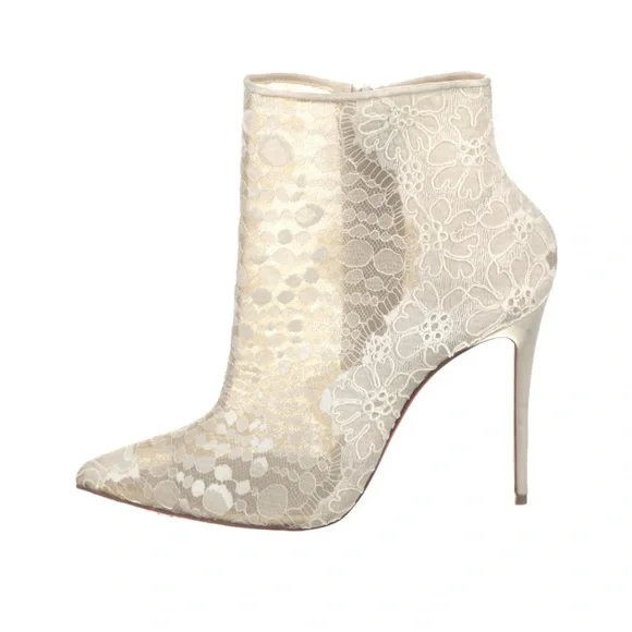 Christian Louboutin Gipsybootie Lace Ivory/Lining blue - Picture 1 of 8